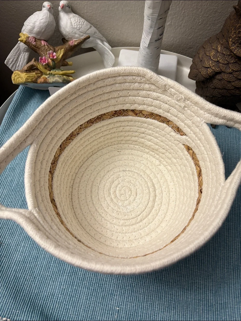 Neutral Two-Tone Woven Storage Basket - Set of 2